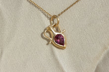 Load image into Gallery viewer, FUCHSIA GARNET AMPHORA PENDANT