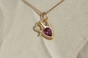 FUCHSIA GARNET AMPHORA PENDANT