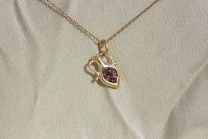 MAUVE GARNET AMPHORA PENDANT