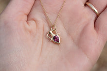 Load image into Gallery viewer, FUCHSIA GARNET AMPHORA PENDANT