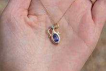 Load image into Gallery viewer, TANZANITE | TURQUOISE AMPHORA PENDANT