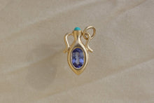 Load image into Gallery viewer, TANZANITE | TURQUOISE AMPHORA PENDANT