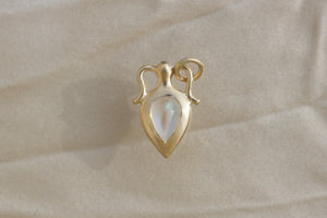 MOONSTONE | DIAMOND AMPHORA PENDANT