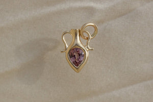 MAUVE GARNET AMPHORA PENDANT