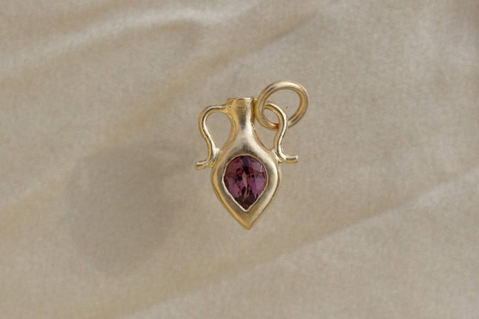 PLUM GARNET AMPHORA PENDANT