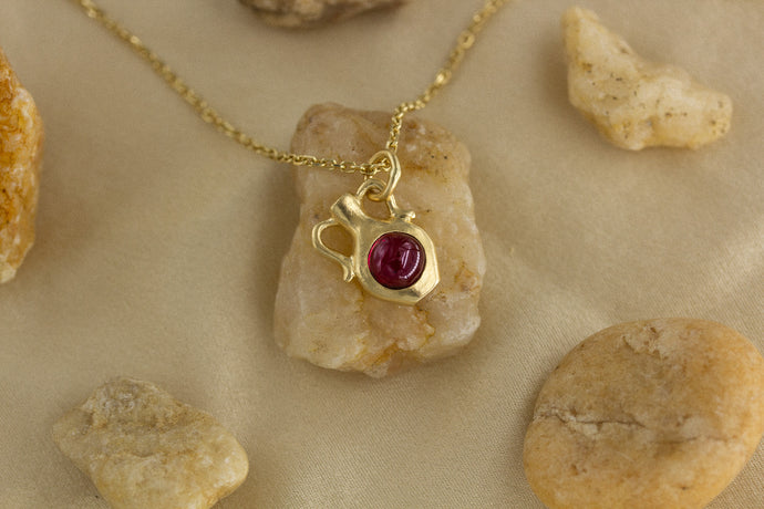 Amphora Pendant I | Pink Tourmaline