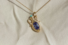 Load image into Gallery viewer, TANZANITE | TURQUOISE AMPHORA PENDANT