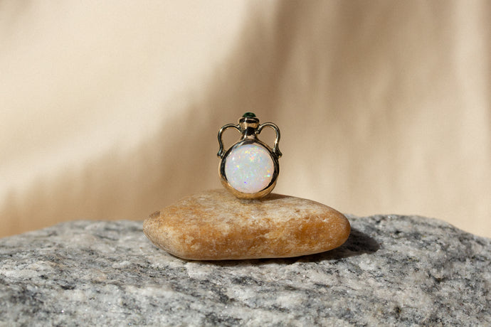 OPAL | TOURMALINE AMPHORA PENDANT